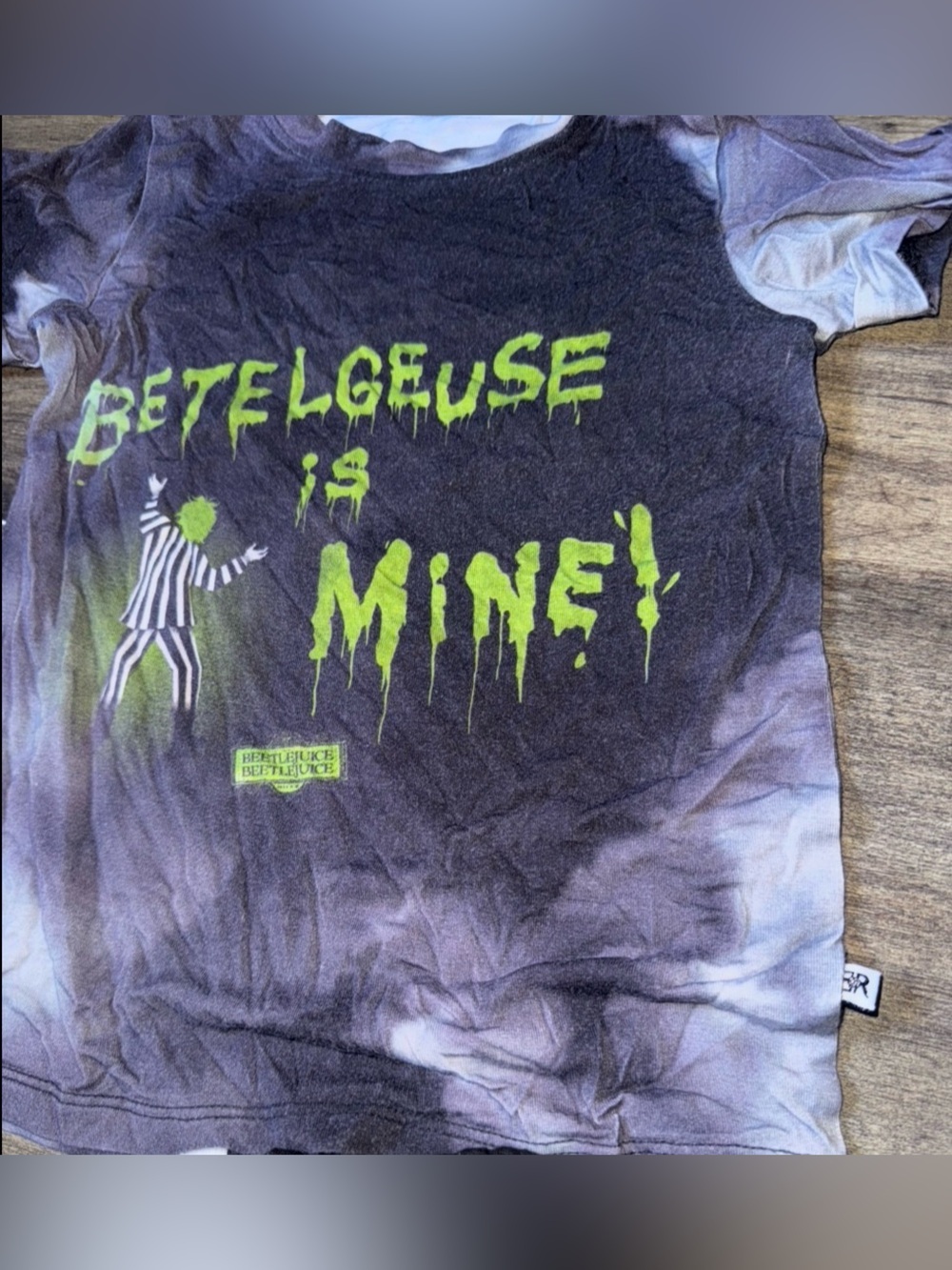 Bums & Roses x Beetlejuice Movie Collab 2 Pc Set Shirt & Striped Pants 2T